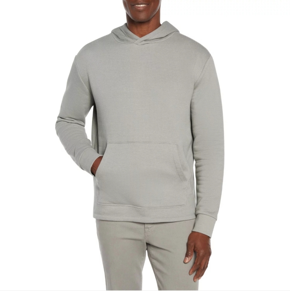 Express‎ Crossover Hoodie Kangaroo Pocket Geo Jacquard Fabric Rib Cuffs Sz XL